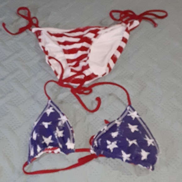 Xhilaration Other - Patriotic Red, White, & Blue American Flag Bikini